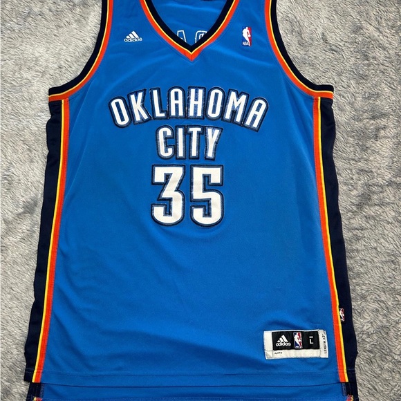 adidas Other - Adidas Okc Kevin Durant Blue Basketball Jersey